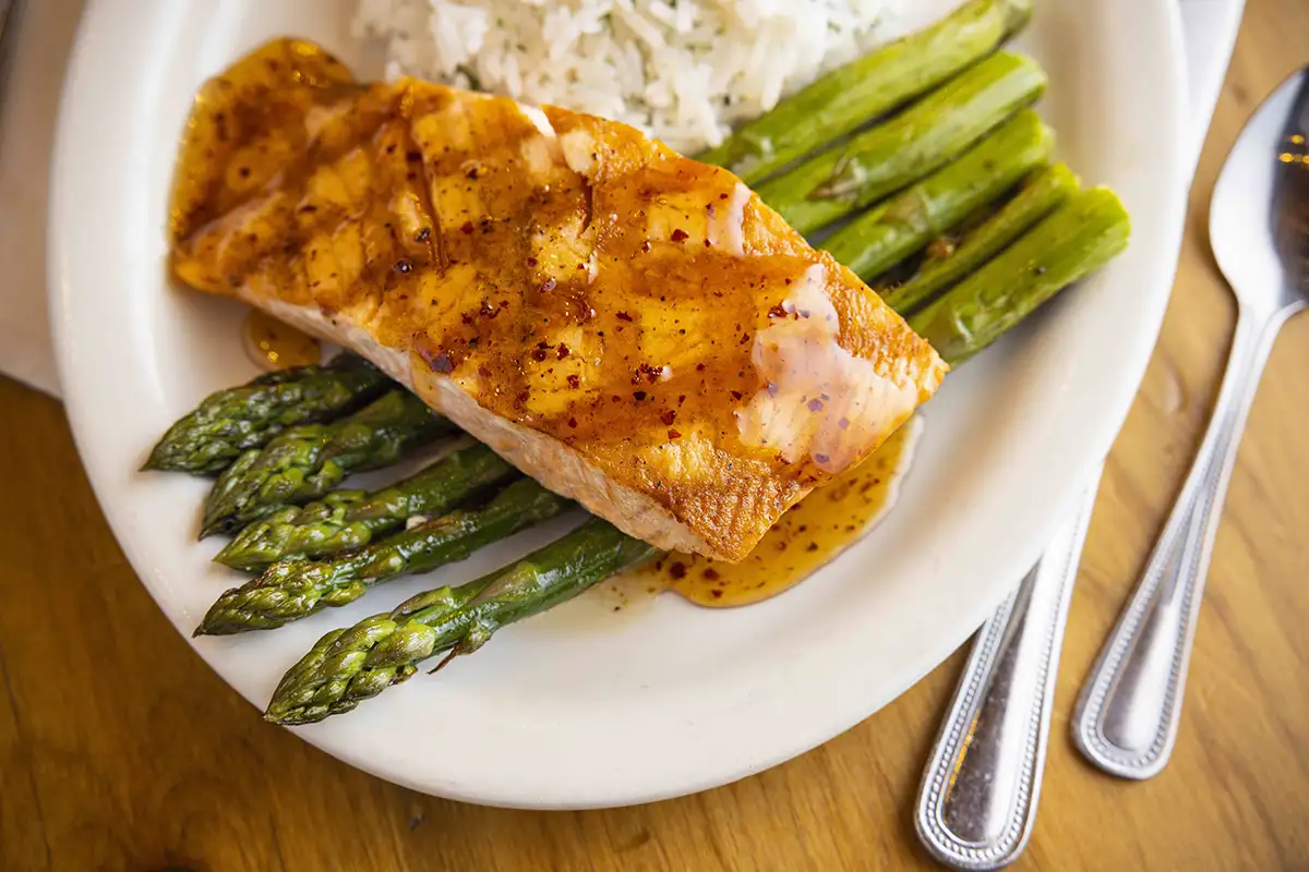 Salmon at Smokehouse BBQ & Brews in Bird-In-Hand PA