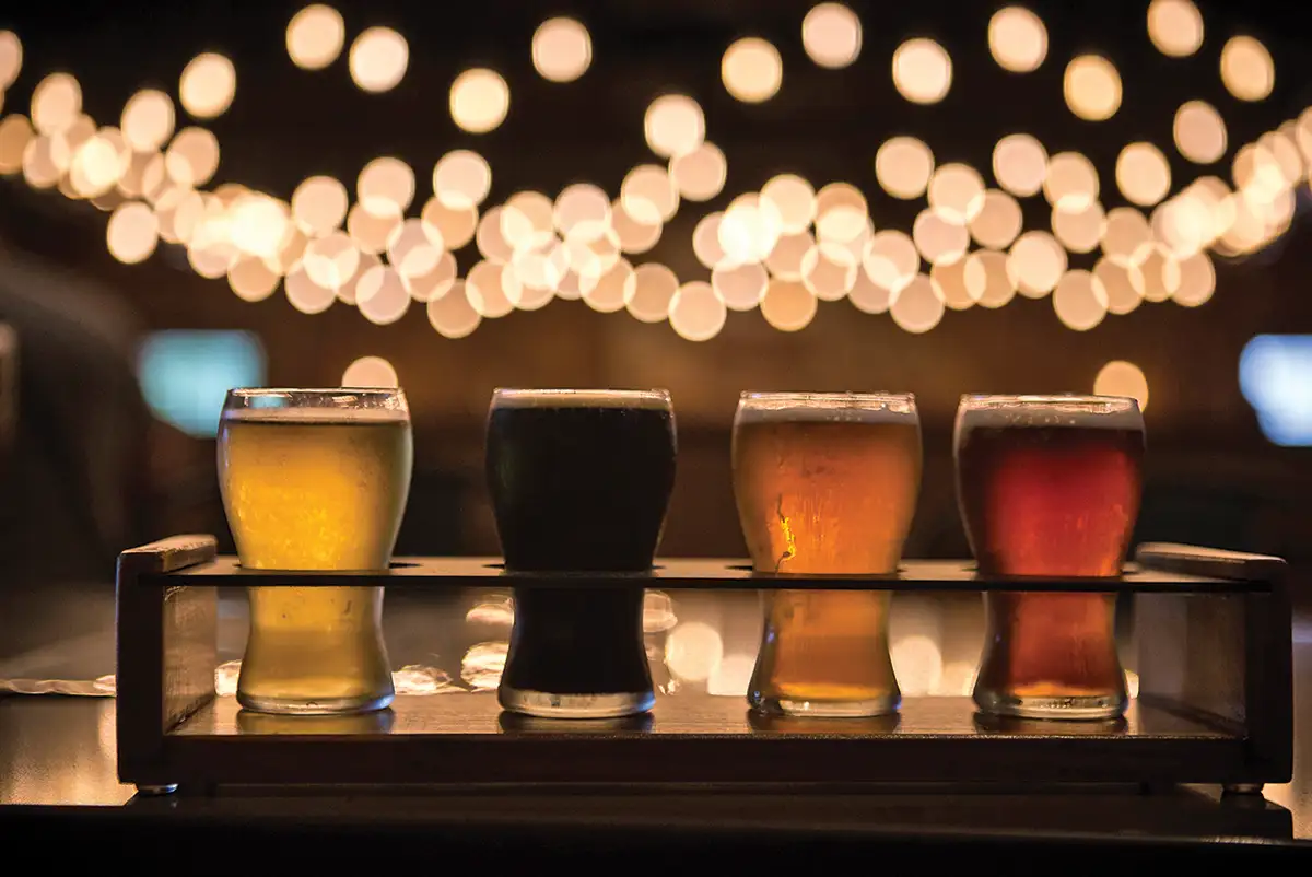 Beer Flight at Smokehouse BBQ & Brews in Bird-In-Hand PA