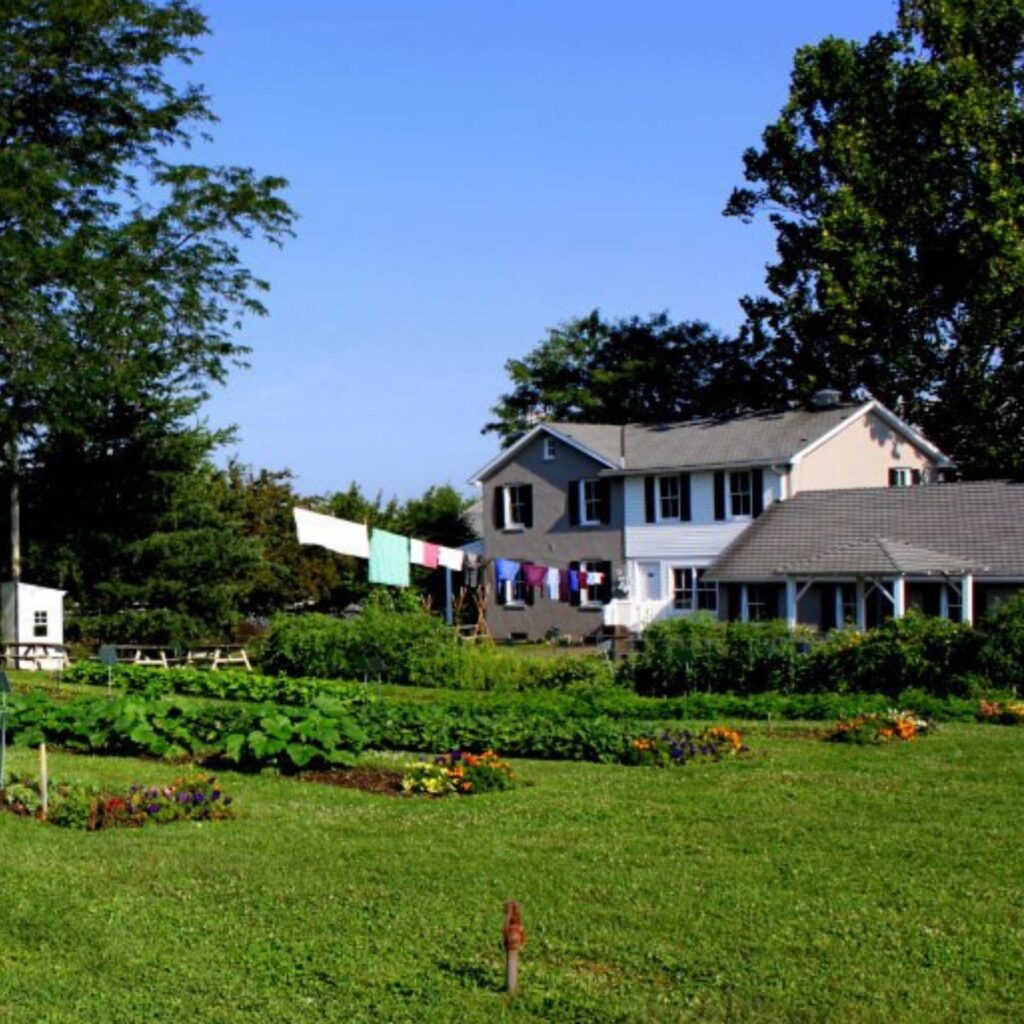 Historic photo of The Plain & Fancy Farm with the gardens
