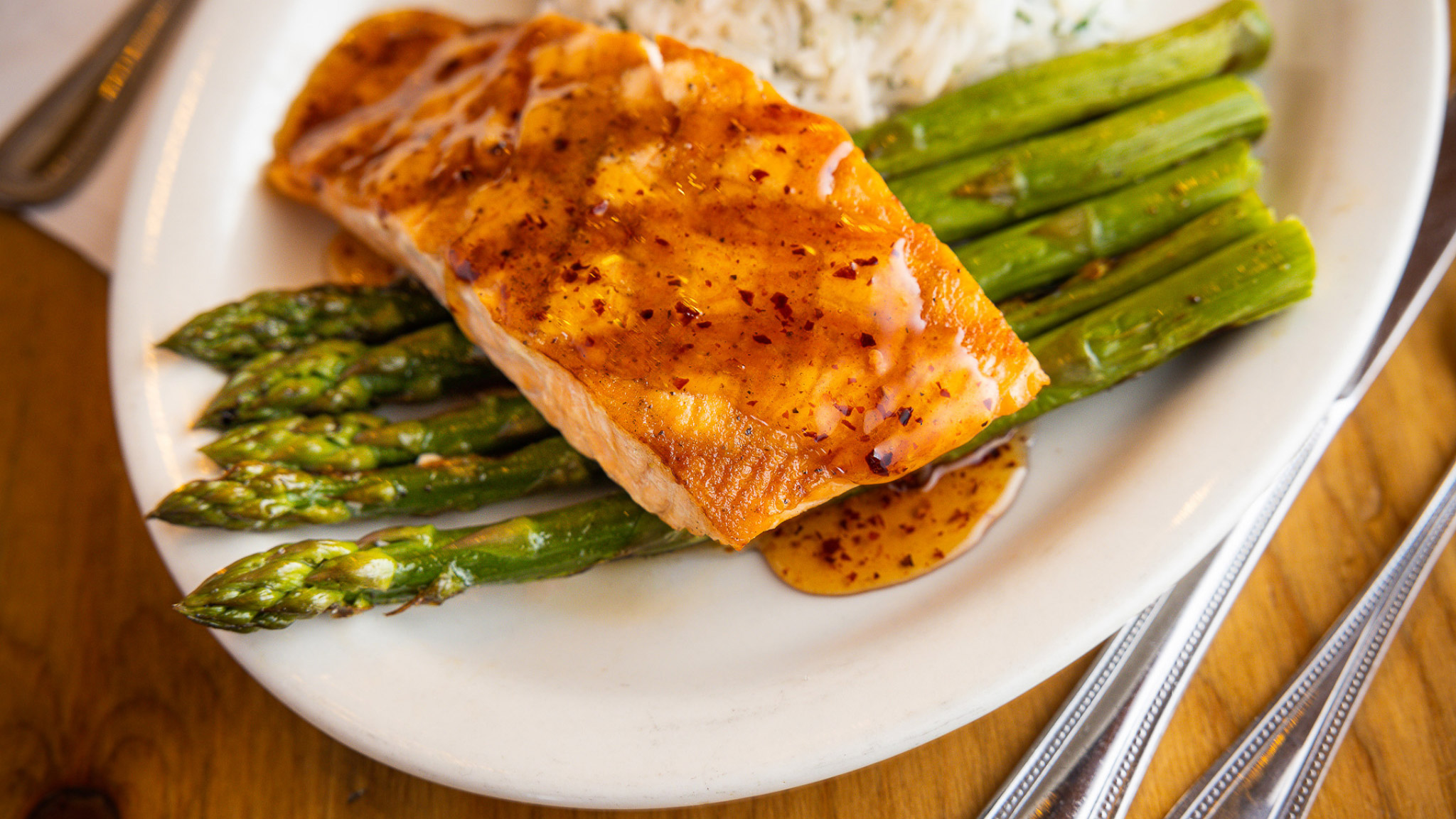 Salmon at Smokehouse BBQ & Brews in Bird-in-Hand PA